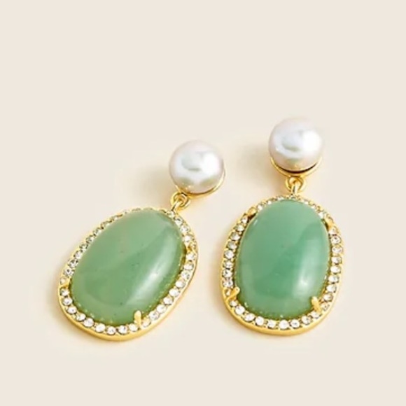 J. Crew Jewelry - J. Crew Stone and Freshwater Pearl Post Earrings